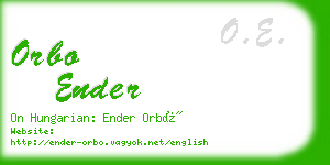 orbo ender business card